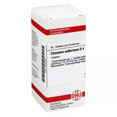 CHININUM SULFURICUM D 4 tabletės, 80 kapsulių