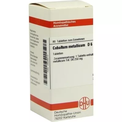 COBALTUM METALLICUM D 6 tabletės, 80 kapsulių