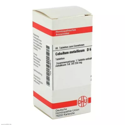 COBALTUM METALLICUM D 6 tabletės, 80 kapsulių