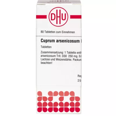 CUPRUM ARSENICOSUM D 30 tablečių, 80 kapsulių
