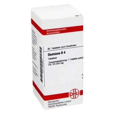 DAMIANA D 4 tabletės, 80 kapsulių DAMIANA D 4 tabletės, 80 kapsulių