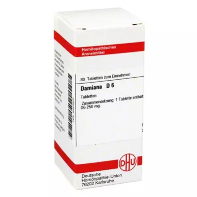 DAMIANA D 6 tabletės, 80 kapsulių DAMIANA D 6 tabletės, 80 kapsulių