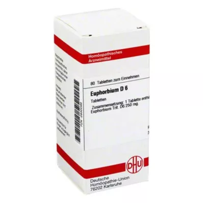 EUPHORBIUM D 6 tabletės, 80 kapsulių