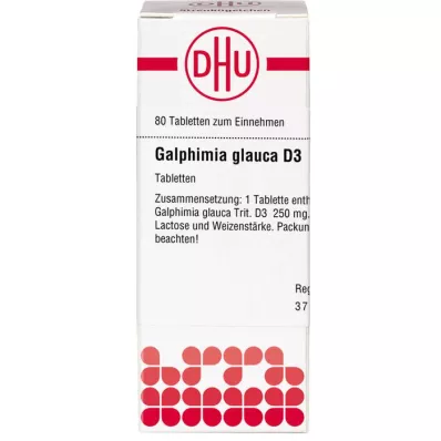 GALPHIMIA GLAUCA D 3 tabletės, 80 kapsulių