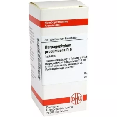 HARPAGOPHYTUM PROCUMBENS D 6 tabletės, 80 kapsulių