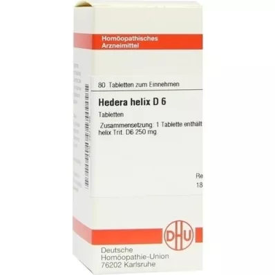 HEDERA HELIX D 6 tabletės, 80 kapsulių