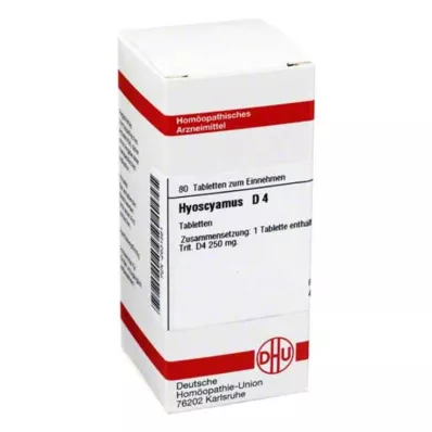 HYOSCYAMUS D 4 tabletės, 80 kapsulių HYOSCYAMUS D 4 tabletės, 80 kapsulių