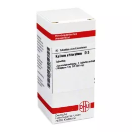 KALIUM CHLORATUM D 3 tabletės, 80 kapsulių