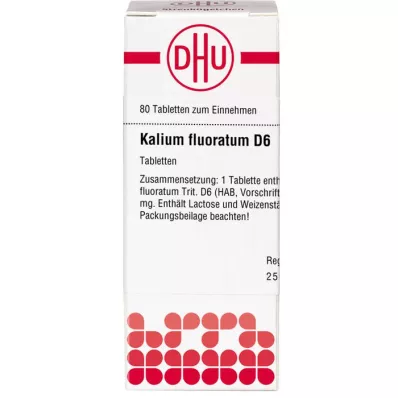 KALIUM FLUORATUM D 6 tabletės, 80 kapsulių