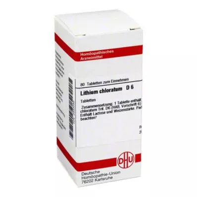 LITHIUM CHLORATUM D 6 tabletės, 80 kapsulių