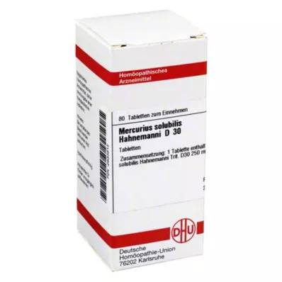 MERCURIUS SOLUBILIS Hahnemanni D 30 tablečių, 80 vnt