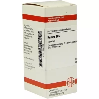 RUMEX D 6 tabletės, 80 kapsulių