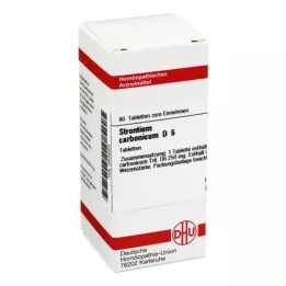 STRONTIUM CARBONICUM D 6 tabletės, 80 kapsulių