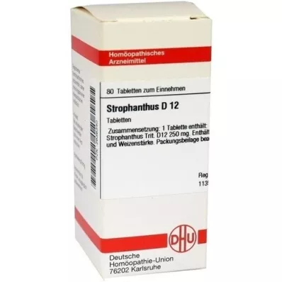 STROPHANTHUS D 12 tablečių, 80 kapsulių