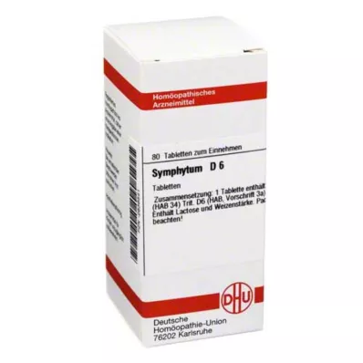SYMPHYTUM D 6 tabletės, 80 kapsulių