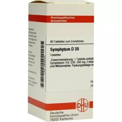 SYMPHYTUM D 30 tablečių, 80 kapsulių