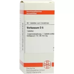 VERBASCUM D 6 tabletės, 80 kapsulių