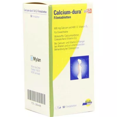 CALCIUM DURA Vit D3 comprimate filmate, 50 buc