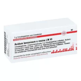 ACIDUM BENZOICUM ir derva LM VI Rutuliukai, 5 g