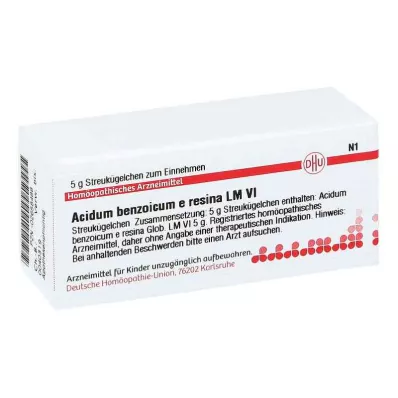 ACIDUM BENZOICUM ir derva LM VI Rutuliukai, 5 g ACIDUM BENZOICUM ir derva LM VI Rutuliukai, 5 g