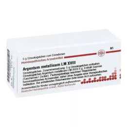 ARGENTUM METALLICUM LM XVIII Rutuliukai, 5 g