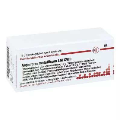 ARGENTUM METALLICUM LM XVIII Rutuliukai, 5 g