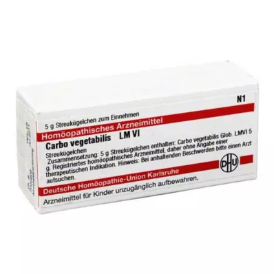 CARBO VEGETABILIS LM VI Rutuliukai, 5 g