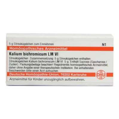 KALIUM BICHROMICUM LM VI Rutuliukai, 5 g