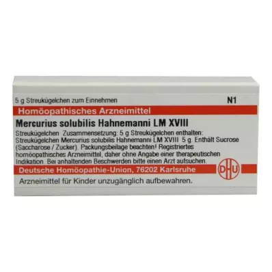 MERCURIUS SOLUBILIS Hahnemanni LM XVIII Rutuliukai, 5 g MERCURIUS SOLUBILIS Hahnemanni LM XVIII Rutuliukai, 5 g