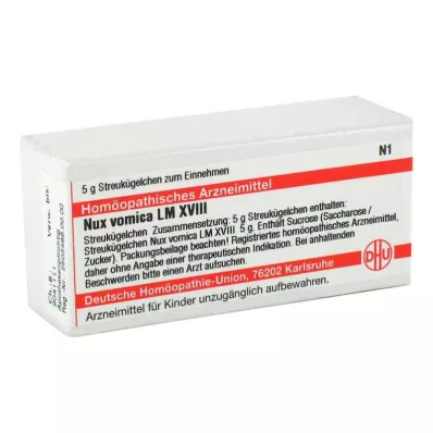 NUX VOMICA LM XVIII Rutuliukai, 5 g
