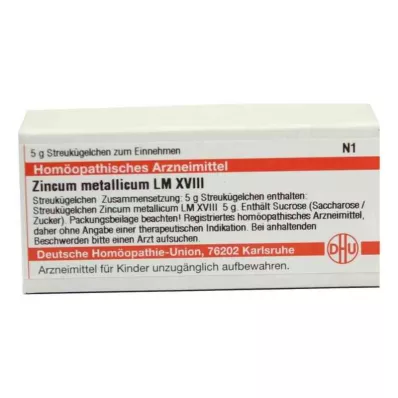 ZINCUM METALLICUM LM XVIII Rutuliukai, 5 g