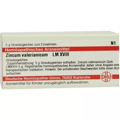 ZINCUM VALERIANICUM LM XVIII Rutuliukai, 5 g ZINCUM VALERIANICUM LM XVIII Rutuliukai, 5 g