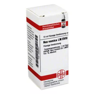 NUX VOMICA LM XVIII Praskiedimas, 10 ml