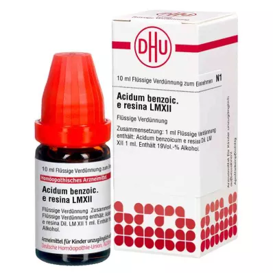 ACIDUM BENZOICUM e resina LM XII Skiedinys, 10 ml ACIDUM BENZOICUM e resina LM XII Skiedinys, 10 ml