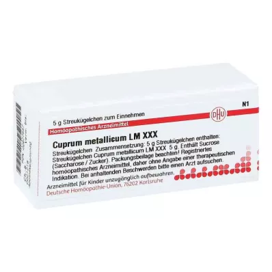 CUPRUM METALLICUM LM XXX Rutuliukai, 5 g