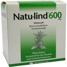 NATULIND 600 mg dengtos tabletės, 100 vnt