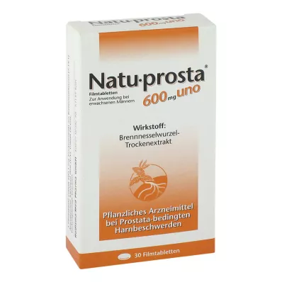 NATUPROSTA 600 mg uno plėvele dengtos tabletės, 30 vnt