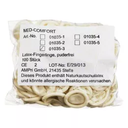 FINGERLING Lateksas OP 3 dydis, 100 vnt
