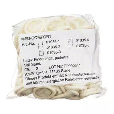 FINGERLING Lateksas OP 4 dydis, 100 vnt