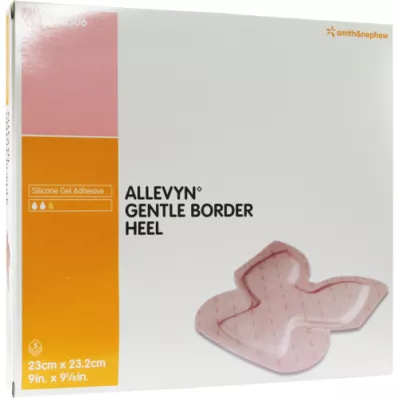 ALLEVYN Gentle Border Heel putų tvarstis, 5 vnt