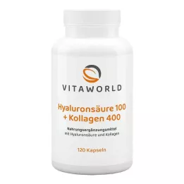 HYALURONSÄURE 100+kolagenas 400 kapsulių, 120 kapsulių