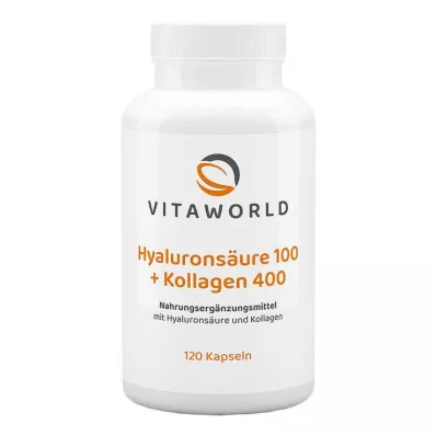 HYALURONSÄURE 100+kolagenas 400 kapsulių, 120 kapsulių