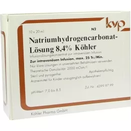 NATRIUMHYDROGENCARBONAT-Köhlerio 8,4 % tirpalas, 10X20 ml