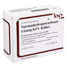 NATRIUMHYDROGENCARBONAT-Köhlerio 8,4 % tirpalas, 10X20 ml