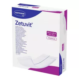 ZETUVIT Siurbiamieji kompresai sterilūs 20x20 cm, 15 vnt