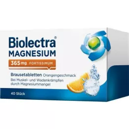 BIOLECTRA Magnis 365 mg fortissimum Orange, 40 kapsulių