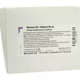 MARMOR D 6/Stibium D 6 aa ampulės, 5X10 ml