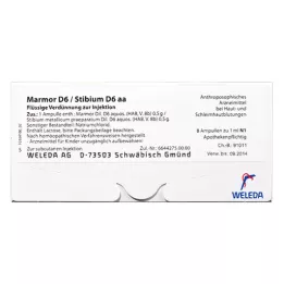 MARMOR D 6/Stibium D 6 aa ampulės, 50X10 ml