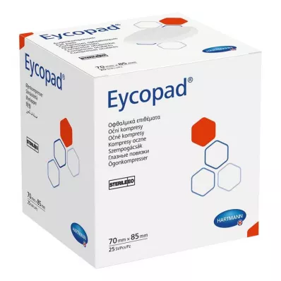 EYCOPAD Akių kompresai 70x85 mm sterilūs, 25 vnt EYCOPAD Akių kompresai 70x85 mm sterilūs, 25 vnt