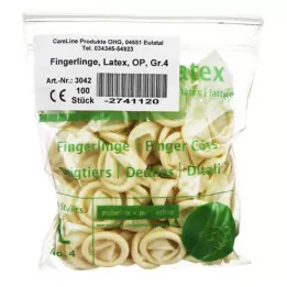 FINGERLING Lateksas OP 4 dydis, 100 vnt